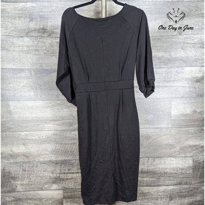 Popyoung Long Sleeve Tie Waist Casual Swing Dress Size XL
