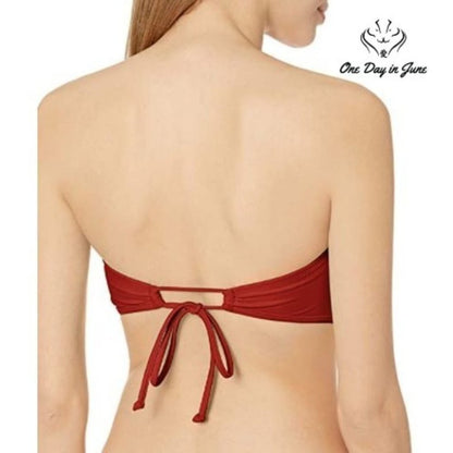 Body Glove Crystal Solid Bandeau Bikini Top Swimsuit Size M