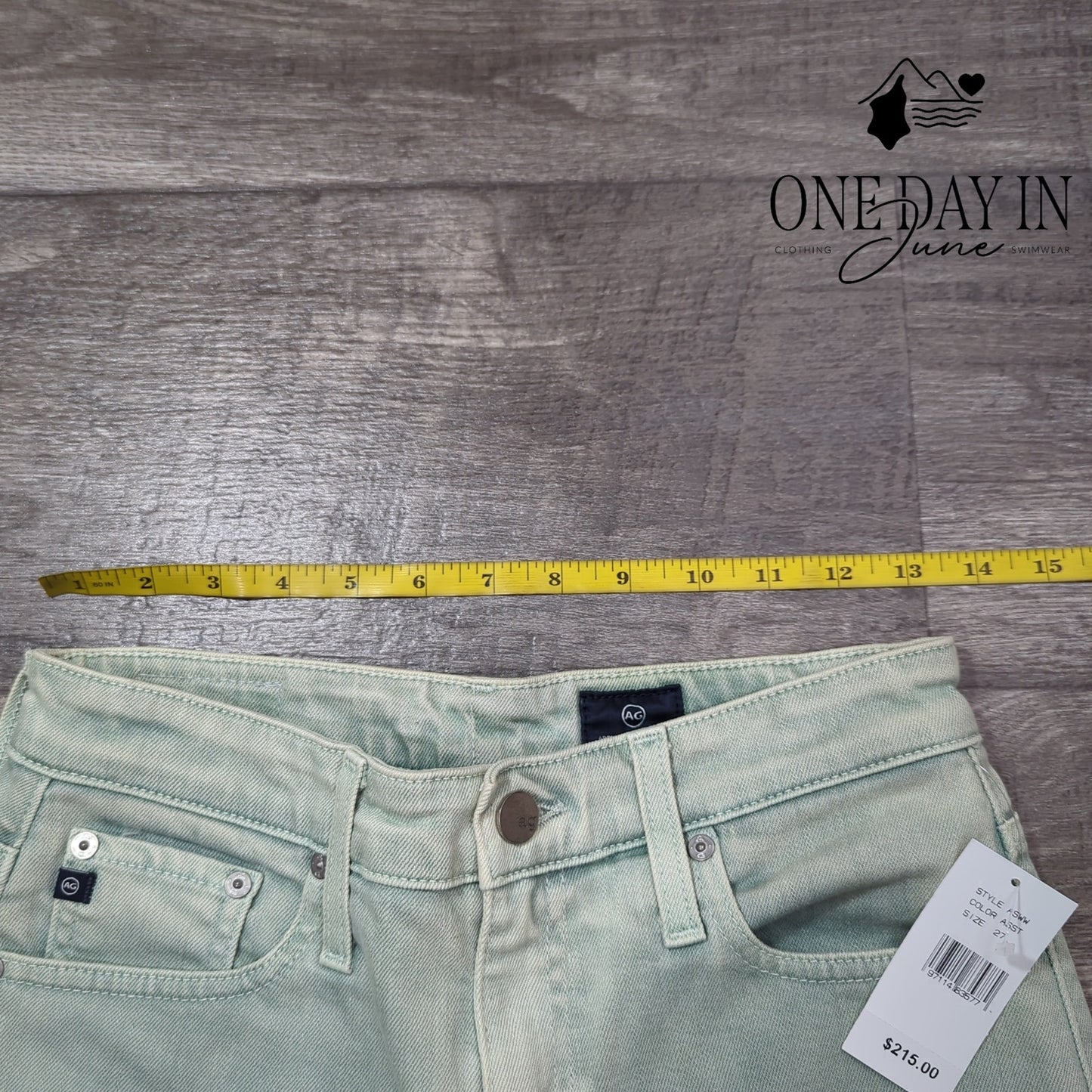 AG Adriano Goldschmied High Rise Wide Leg Crop Jeans Size 27 (4)