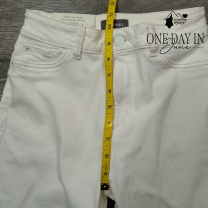 DL1961 Mara Ankle Jeans Oakley White Mid Rise Instasculpt Straight NWT Size 2