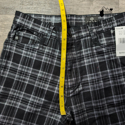 AG Adriano Goldschmied Farrah High Rise Skinny Jeans Black Plaid NWT Size 2 (26)