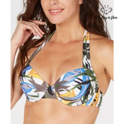 Calvin Klein Printed Underwire Bikini Top Size S