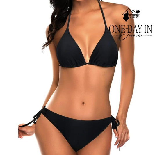 Tempt Me Halter Tie Back Tie Side Bikini Swimsuit Size 22W