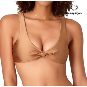 Anne Cole Tie Front Scoop Bikini Top Swimwear