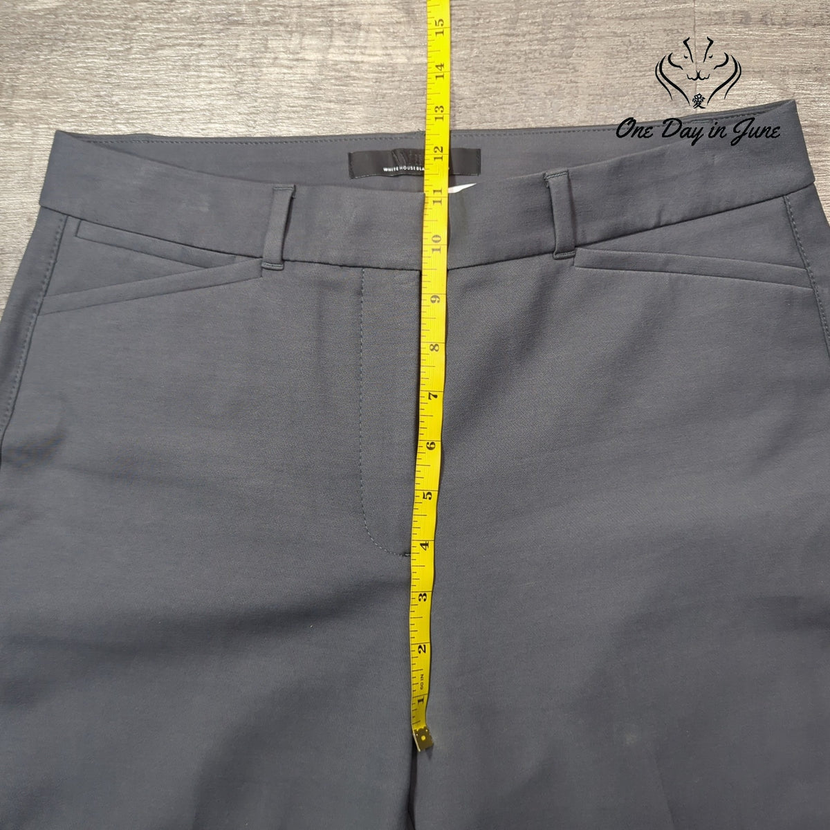 White House Black Market Ines Slim Bootcut Dress Pants Asphalt Gray NWT Size 8S
