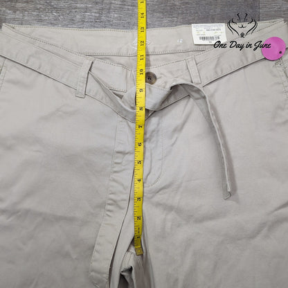 St. John's Bay Mid Rise Light Khaki Pants Size 12