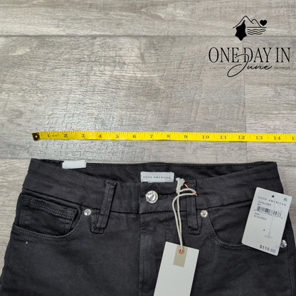 Good American Good Legs Crop Skinny Jeans Black High Rise NWT Size 6