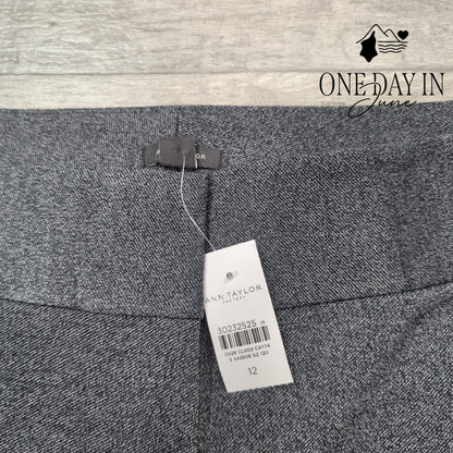 Ann Taylor Factory Straight Leg Dress Pants Gray NWT Size 12