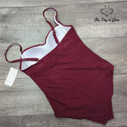 Ekouaer Elegant Inspired One Piece Swimsuit Size L