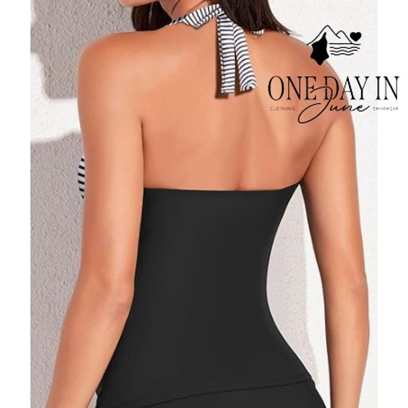 Tempt Me Cross Front Halter Tankini Top Size XL