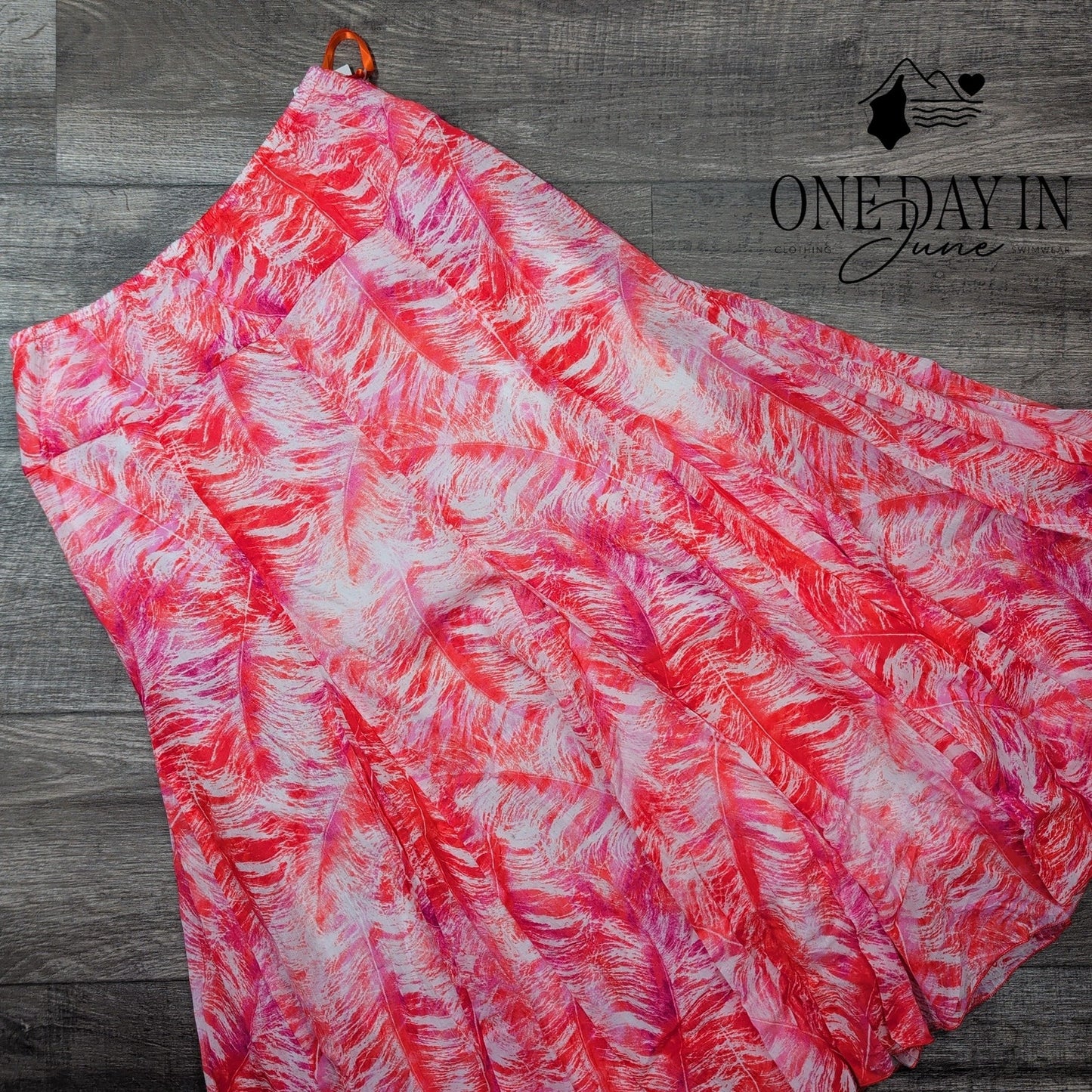 Hearts of Palm High Waist Midi Skirt Size 8