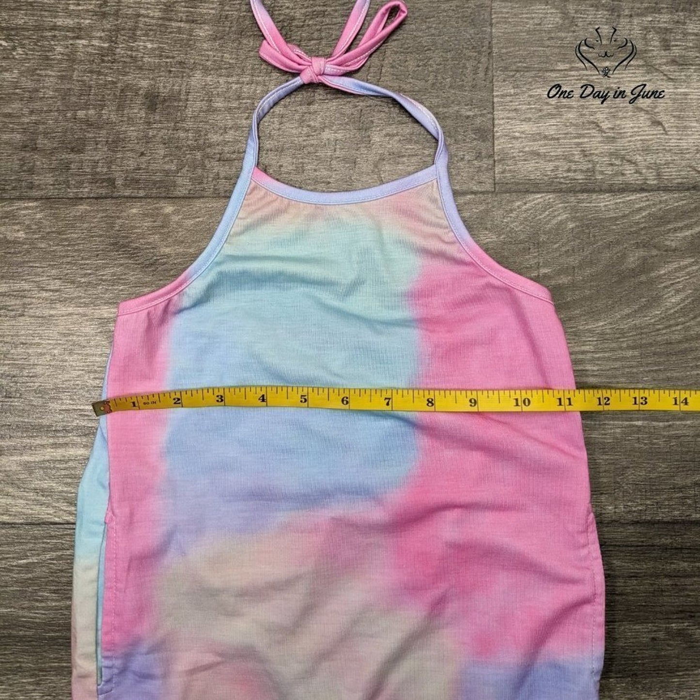 Raisevern Girls Halter One Piece Pocketed Romper Size 4-5 (110)