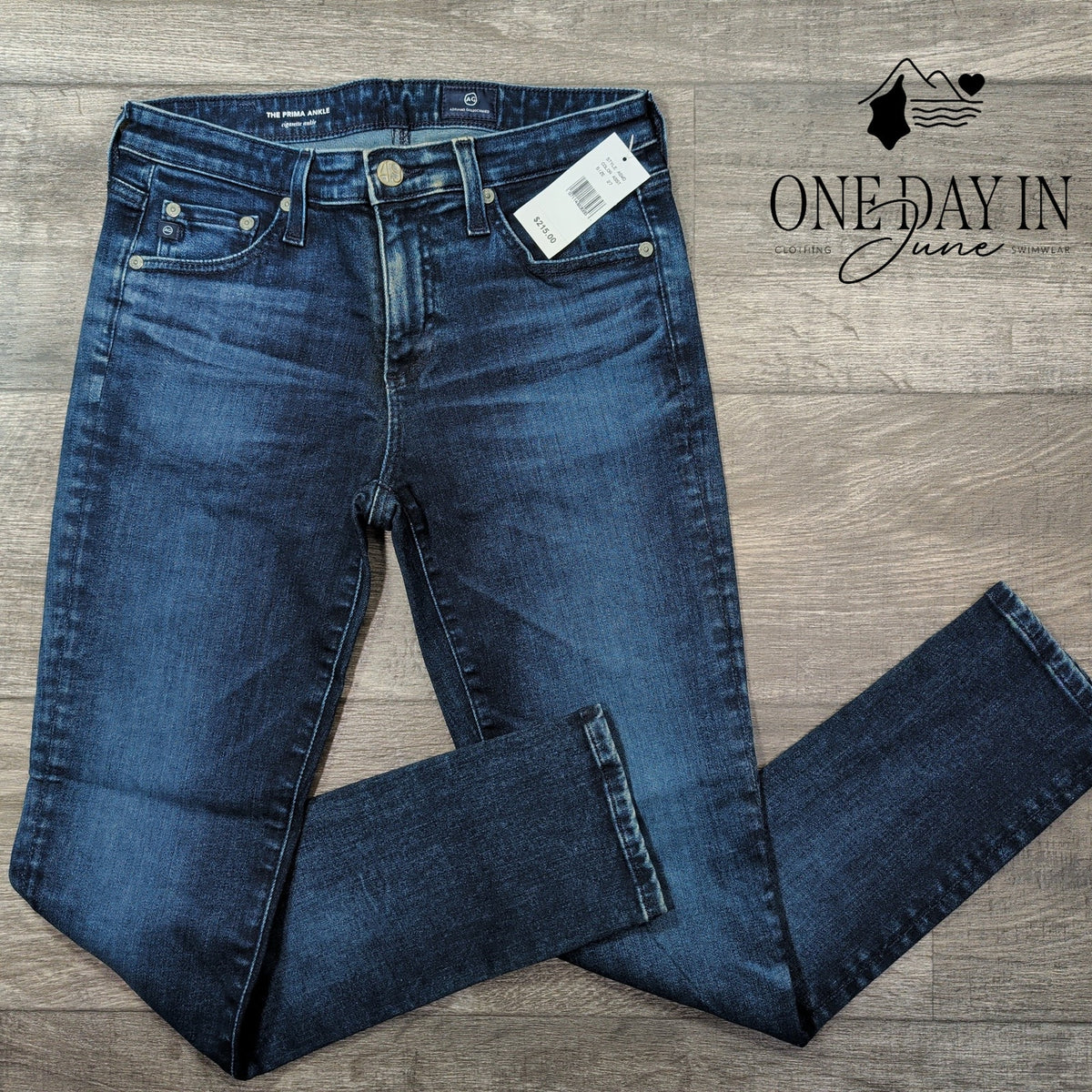 AG Adriano Goldschmied Prima Ankle Cigarette Jeans NWT $215 Blue Size 4 (27)