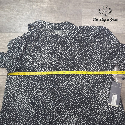 Worthington Long Sleeve Button Front Sheer Top Size XS