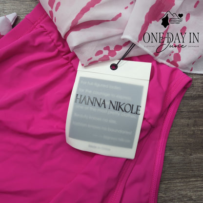 Hanna Nikole Plus Size Molded Cup High Waist 3 Piece Bikini Swimsuit Size 18W
