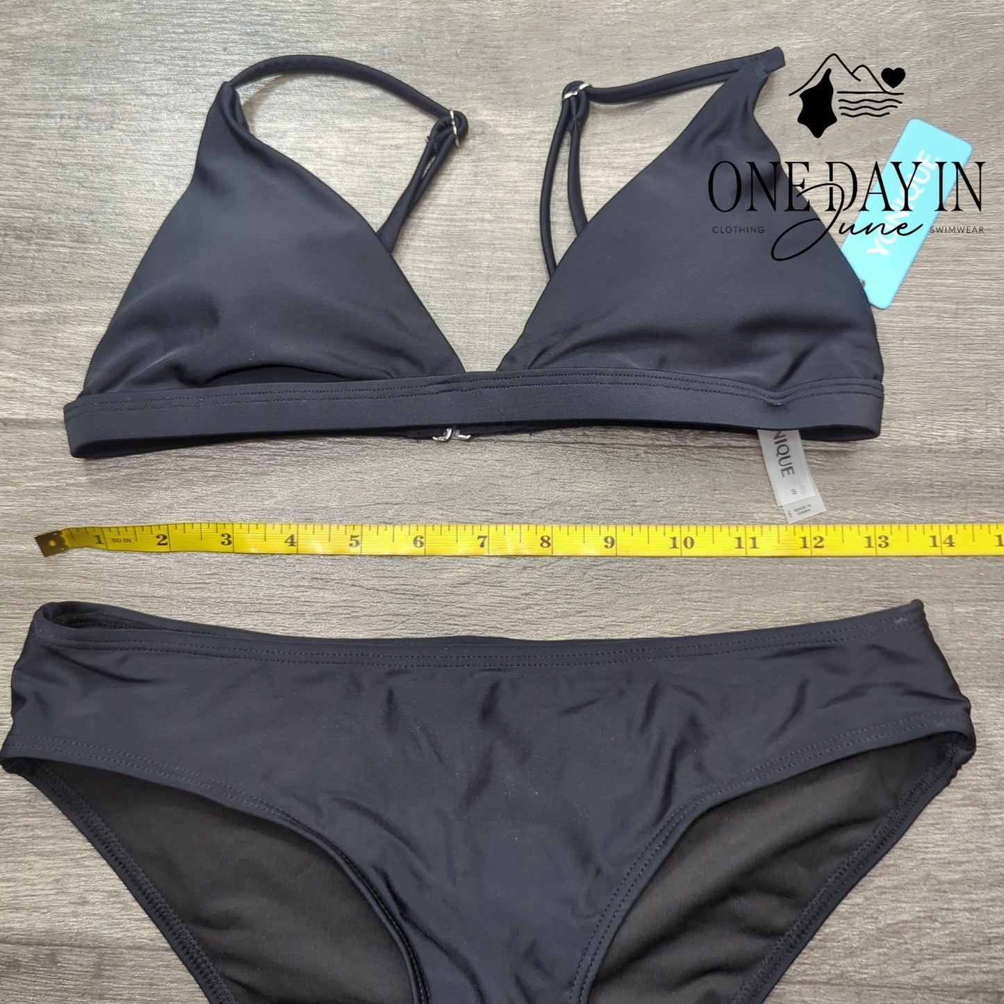 Yonique Triangle Modest Bikini Swimsuit Size S
