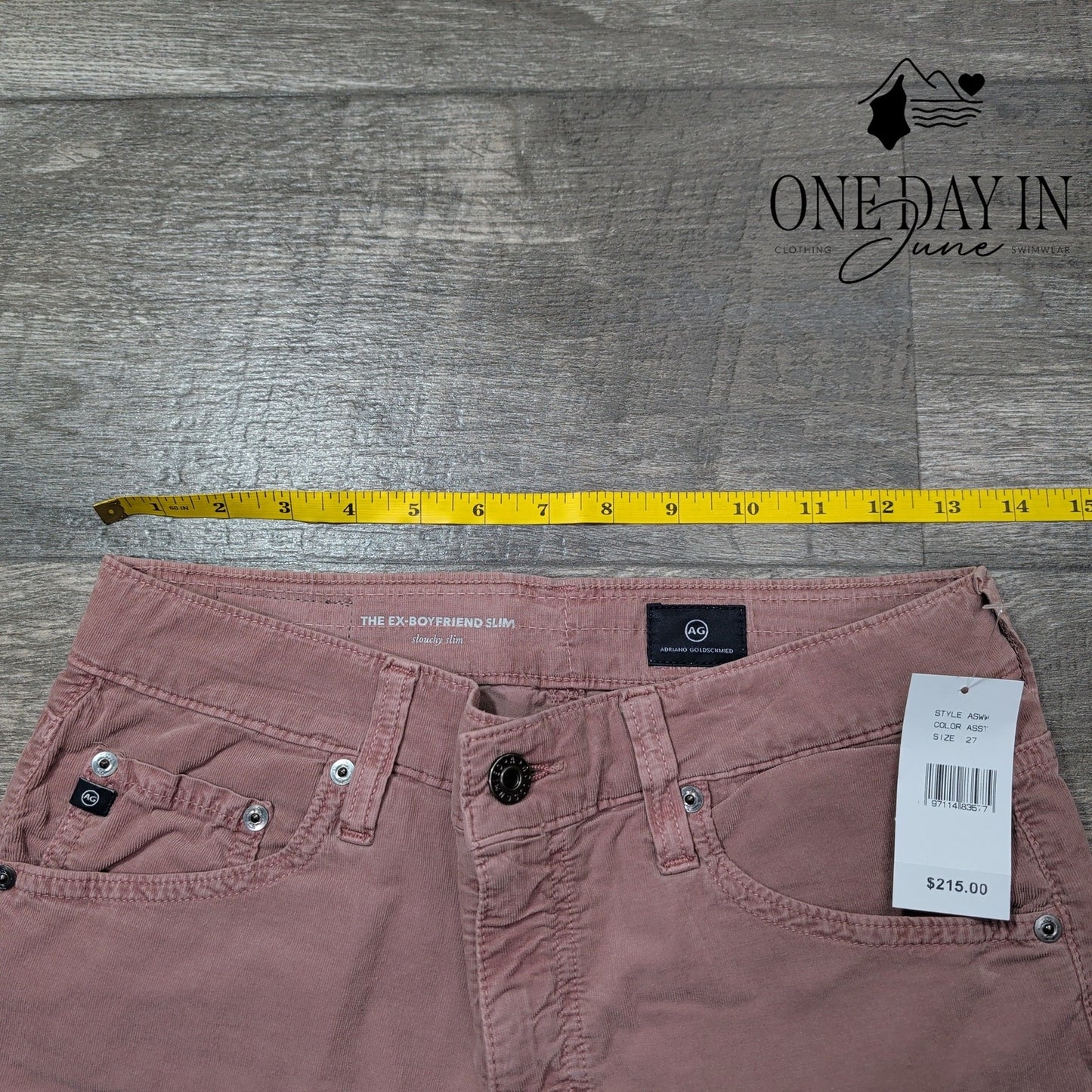 AG Adriano Goldschmied The Ex-Boyfriend Slim Corduroy Pants NWT $215 Size 4 (27)