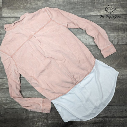 Express Snap Front Long Sleeve Top Size S