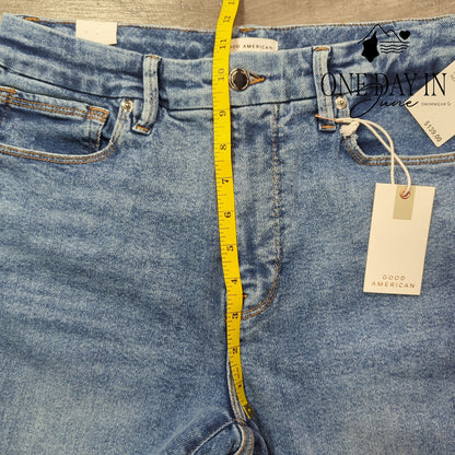 Good American Good Legs Skinny Jeans Distressed Indigo NWT Size 12