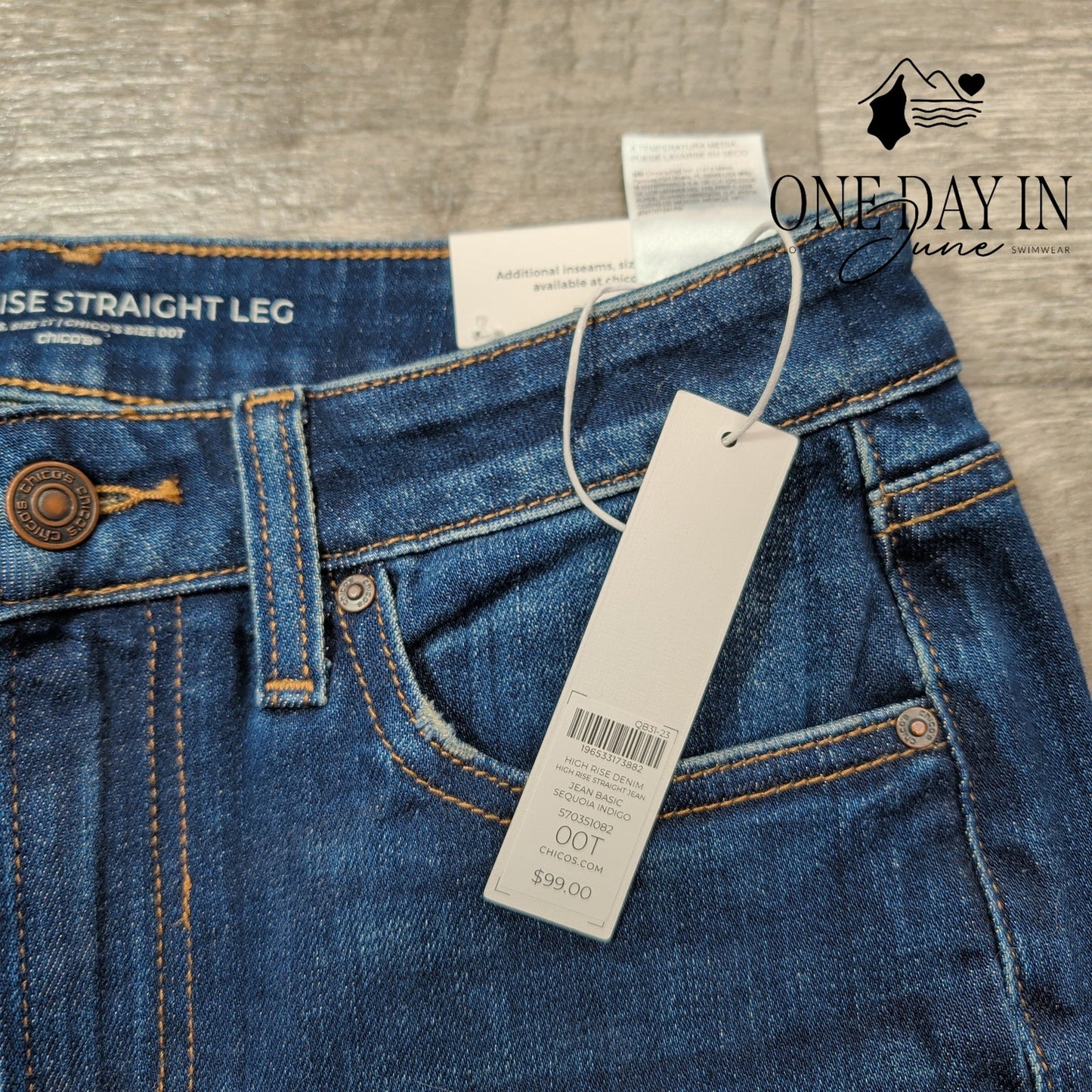 Chico's High Rise Straight Leg Jeans Size Chico's 00T (2T)