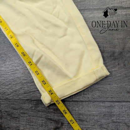 AG Adriano Goldschmied The Caden Tailored Trouser Pants Yellow NWT Size 4 (27)