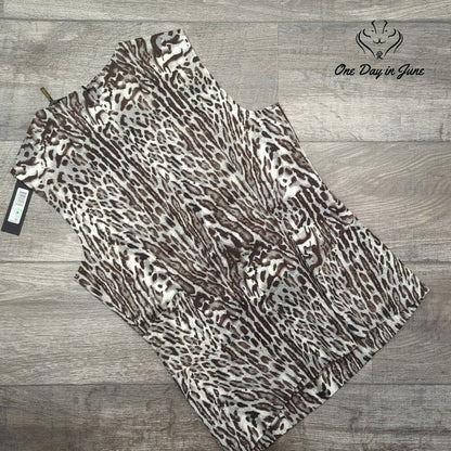 Donna Karen Animal Print Sleeveless Top Size 8
