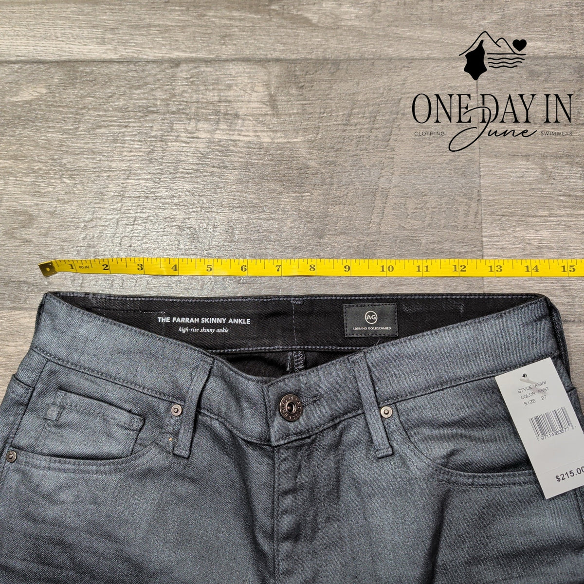 AG Adriano Goldschmied Farrah Skinny Ankle Jeans Gray NWT $215 Size 4 (27)