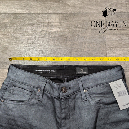 AG Adriano Goldschmied Farrah Skinny Ankle Jeans Gray NWT $215 Size 4 (27)