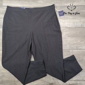 Kaari Blue Ankle Pants Black Pull On Slim Leg Career Dress Pants NWT Size 12