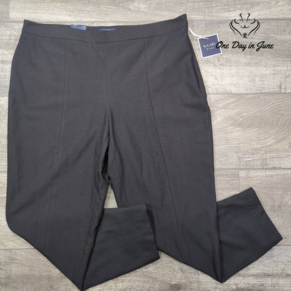 Kaari Blue Ankle Pants Black Pull On Slim Leg Career Dress Pants NWT Size 12