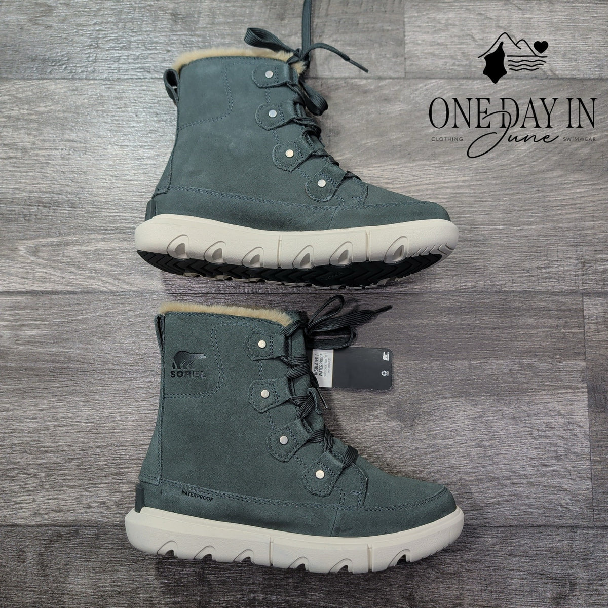 Sorel Explorer III Joan Waterproof Insulated Boots Gray NWT Size 6