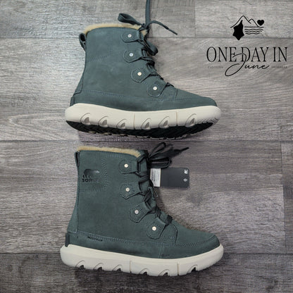 Sorel Explorer III Joan Waterproof Insulated Boots Gray NWT Size 6