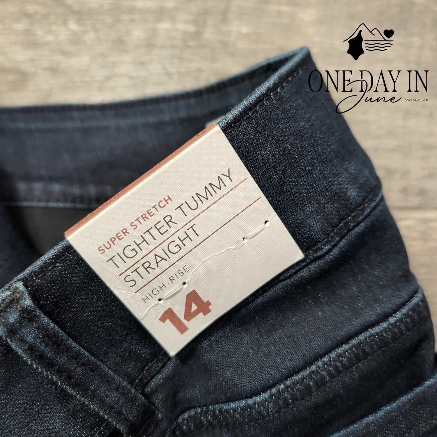 Lane Bryant Tighter Tummy High Rise Straight Jeans Dark Wash NWT Size 14