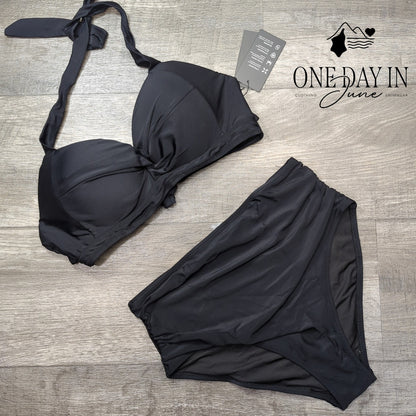 Tempt Me Molded Cup High Waist Bikini Swimsuit Size M
