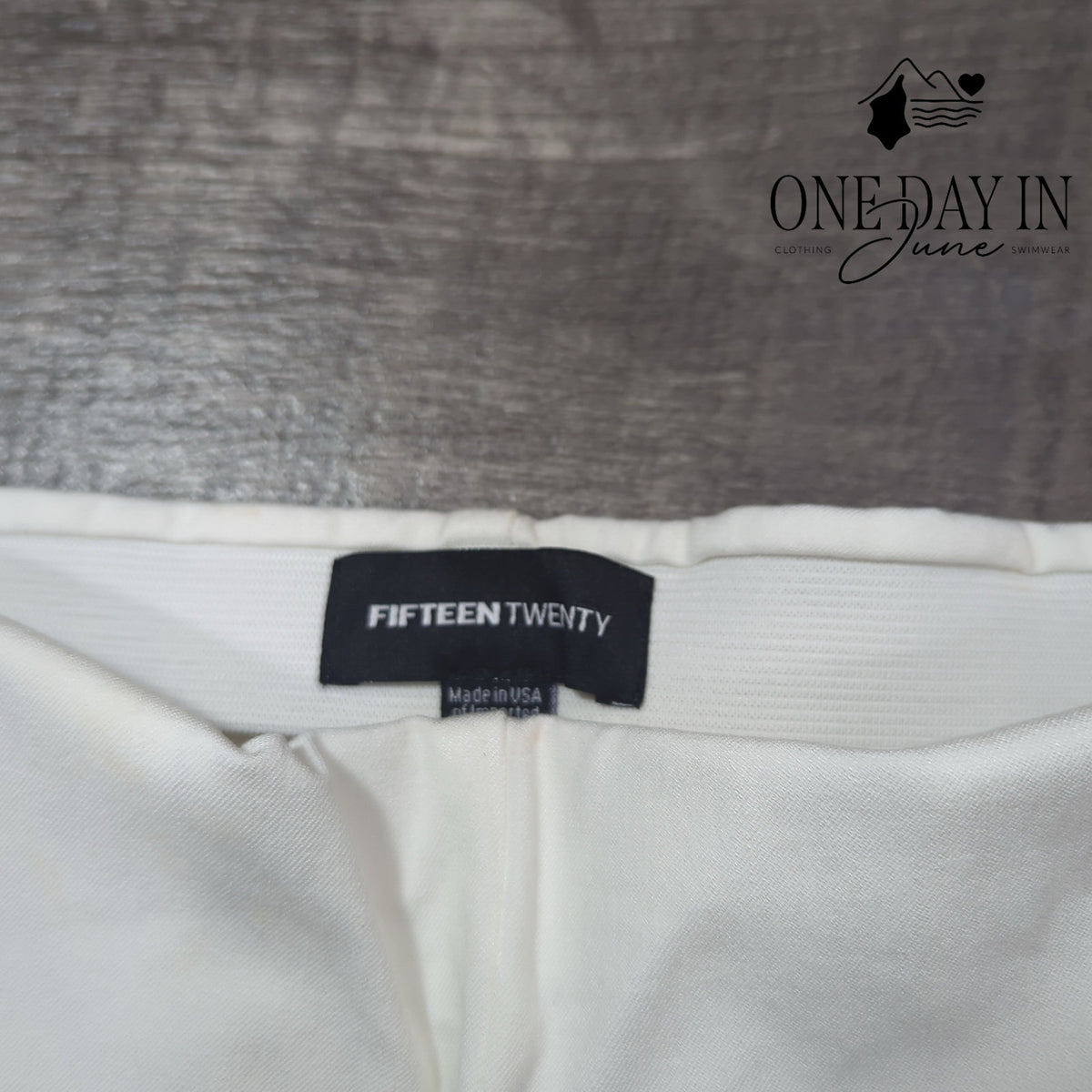 Fifteen Twenty Classic Straight Leg Pull On Pants Off White NWT Size L