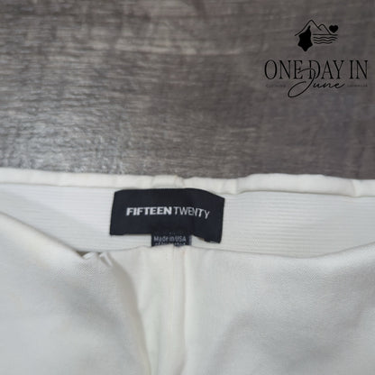 Fifteen Twenty Classic Straight Leg Pull On Pants Off White NWT Size L