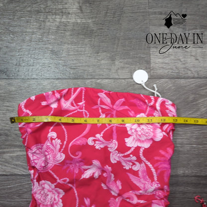 SeaFolly Drawstring Bandeau DD Cup One Piece Swimsuit Size 6