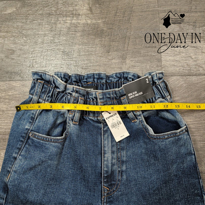 Express Super High Rise Mom Jeans Size 2