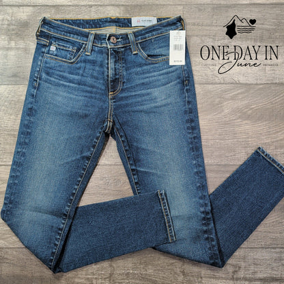 AG Adriano Goldschmied The Sophia High Rise Slim Jeans Blue NWT Size 4 (27)