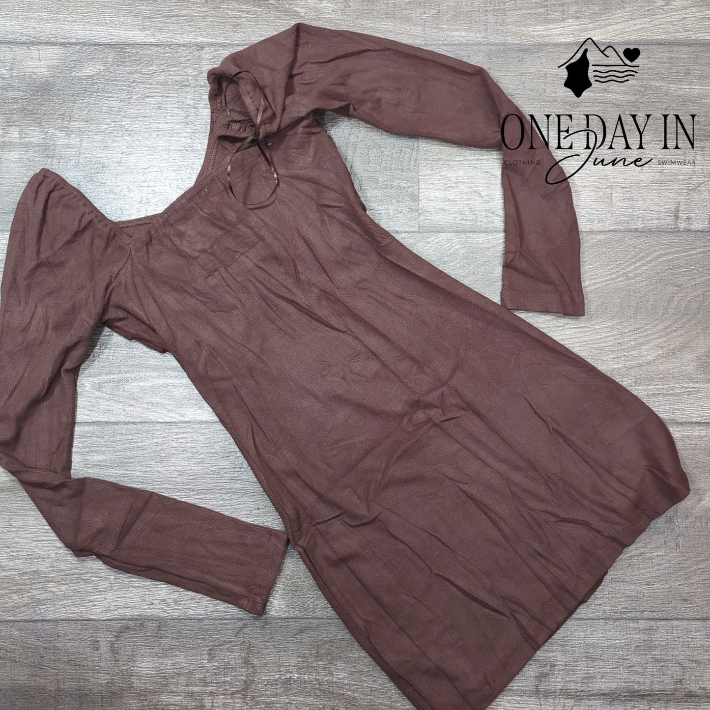 Edit by Nine Long Sleeve Bodycon Ribbed Mini Dress Size S