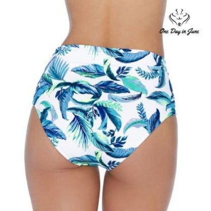 Ambrielle Floral High Waist Bikini Bottom Size S