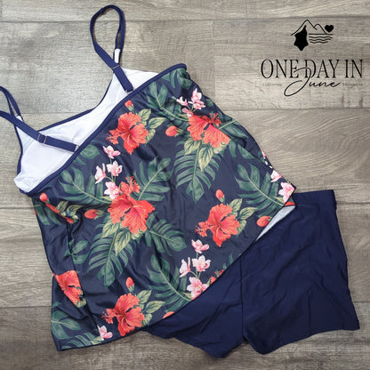 CharmLeaks Boyshort Tankini Swimsuit Size XL