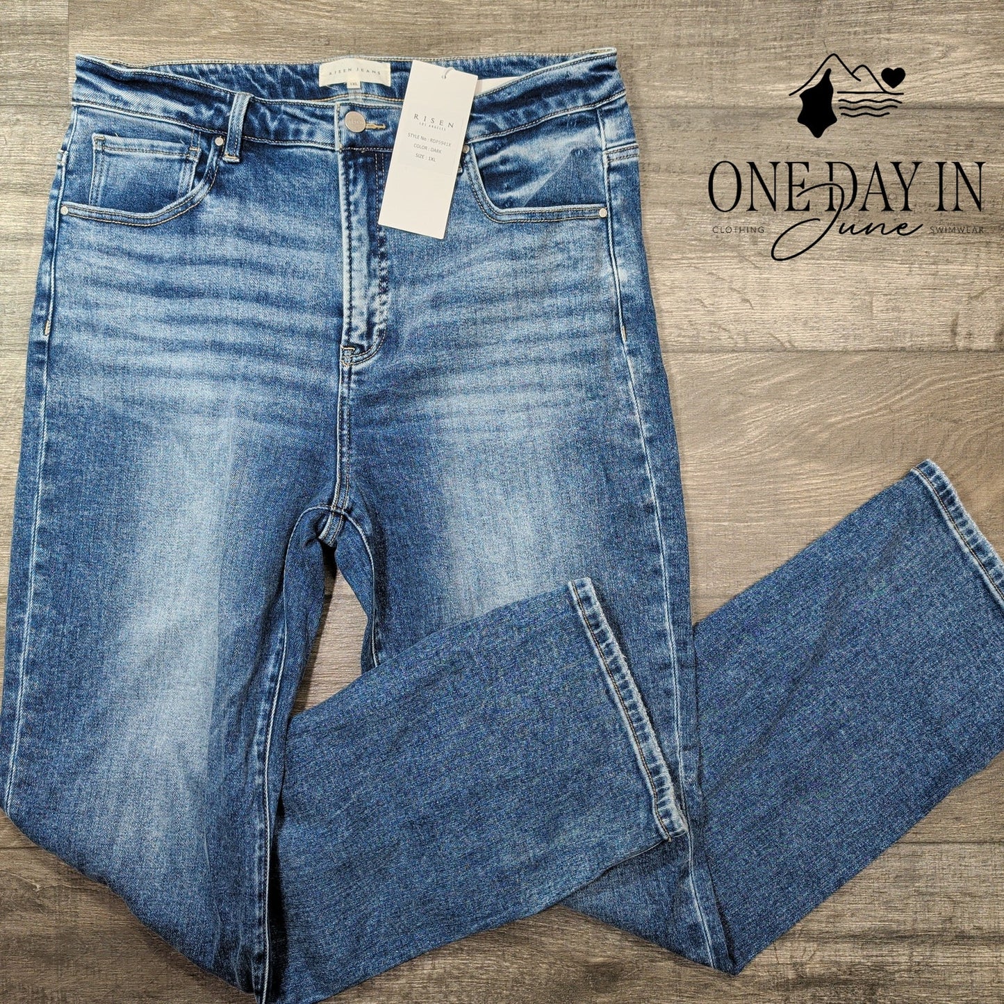 Risen Tummy Control Straight Leg Jeans Size 1X