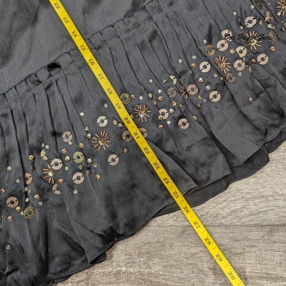 Dana Buchman Silk Beaded Lined Skirt Size 16