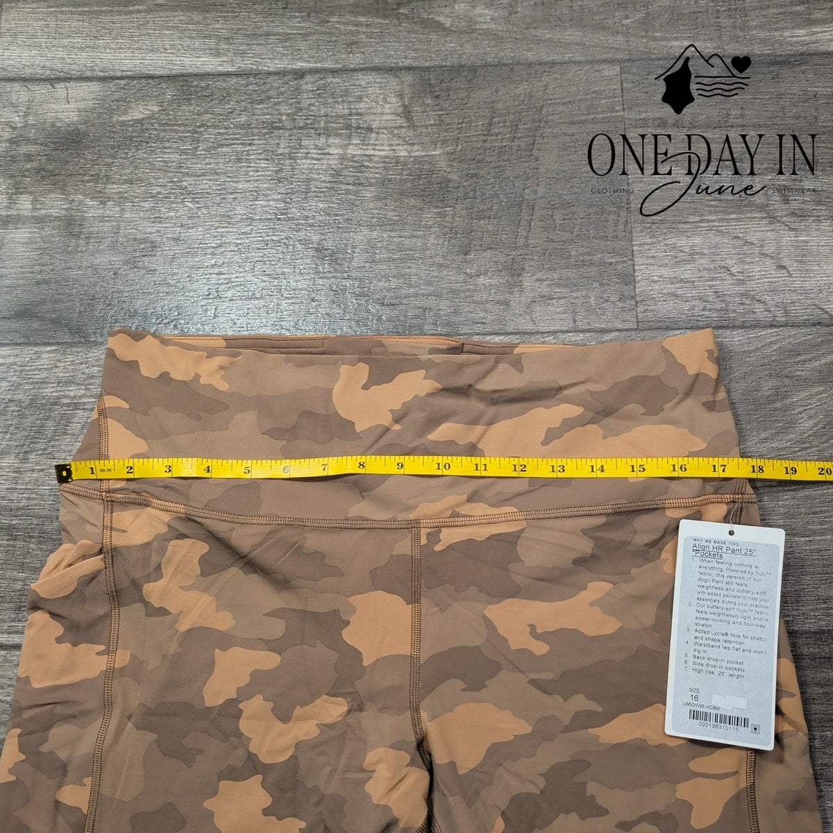 Lululemon Align HR Pant 25 Pockets Heritage Camo Beige Multi NWT Size 16