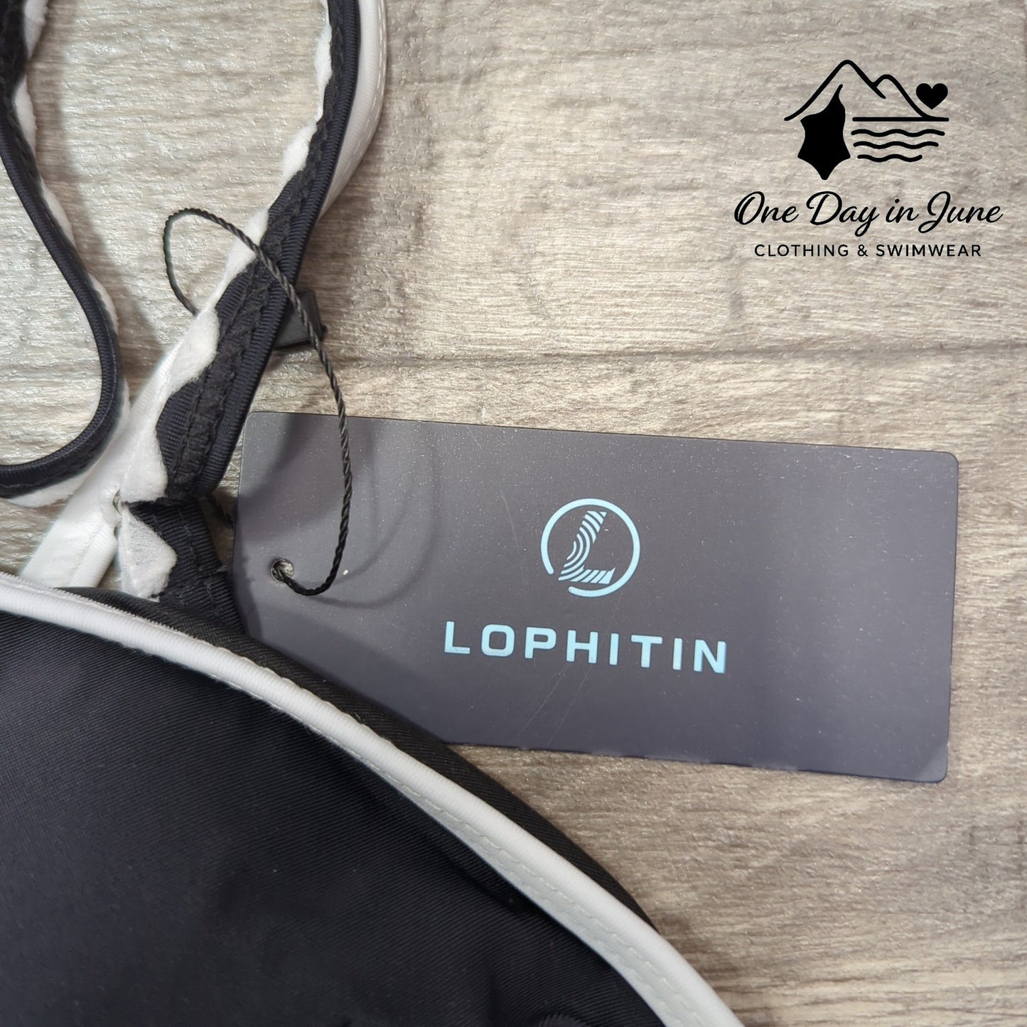 Lophitin Tie Back Tie Side Ruched Bikini Swimsuit Size L