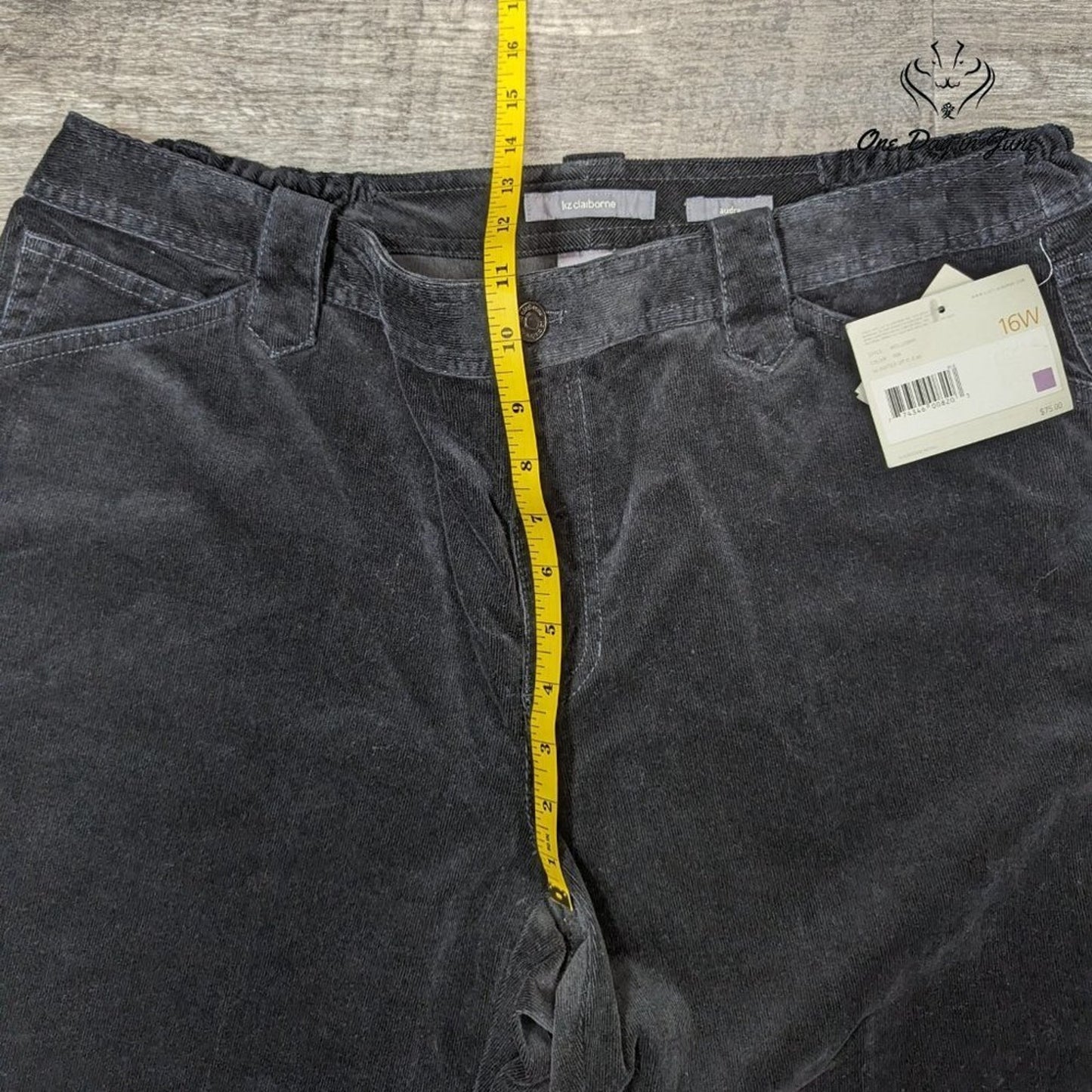 Liz Claiborne Plus Size Audra Straight Leg Corduroy Pants Size 16W