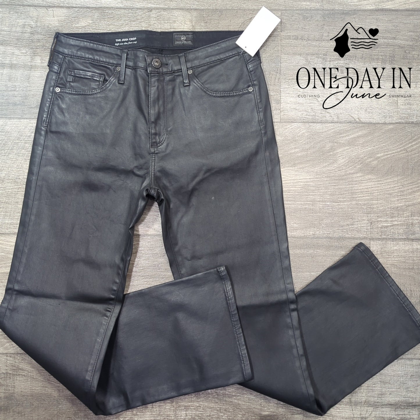 AG Adriano Goldschmied The Jodi Crop High Rise Slim Flare Crop Jrans Size 27 (4)
