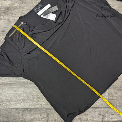 Premise Long Sleeve Zipper Shoulder Blouse Size 3X