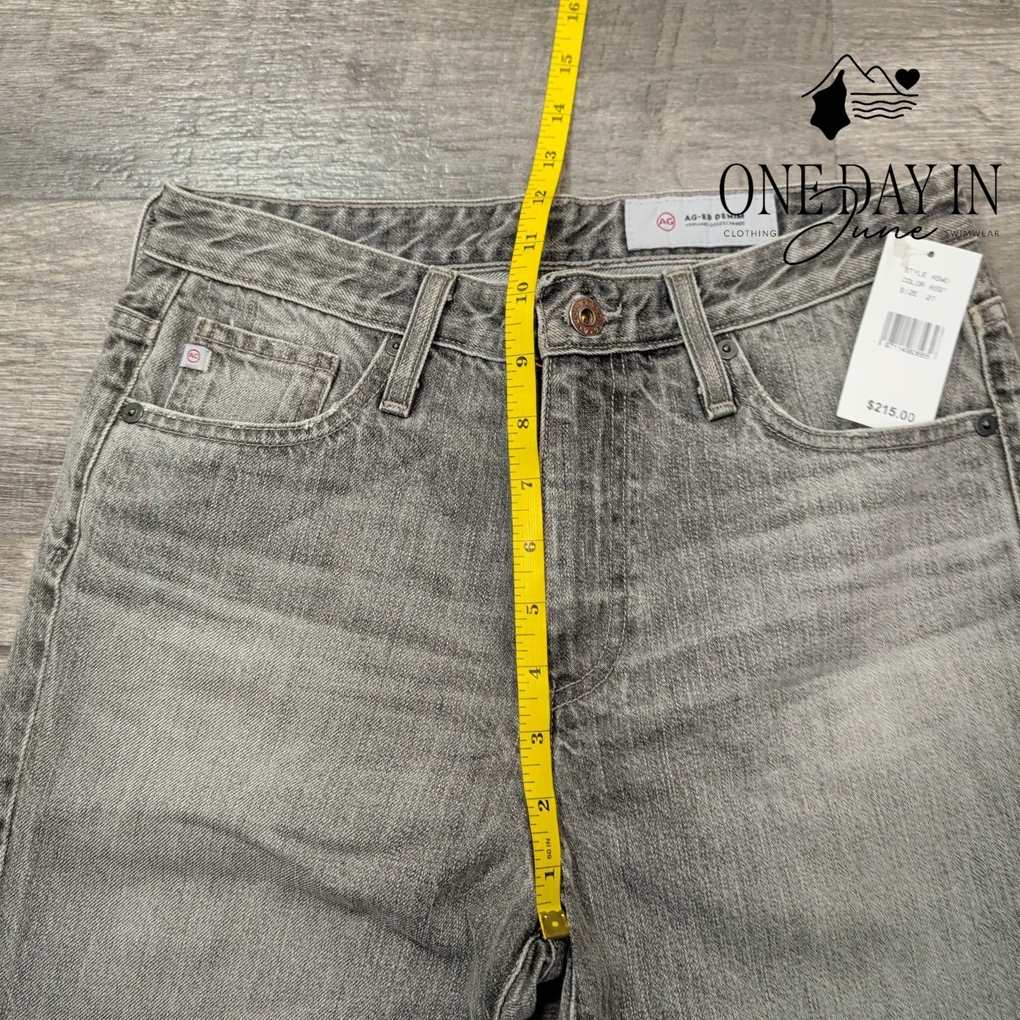 AG Adriano Goldschmied AG-ED Straight Leg Jeans Gray Vintage Wash NWT Size 4 (27